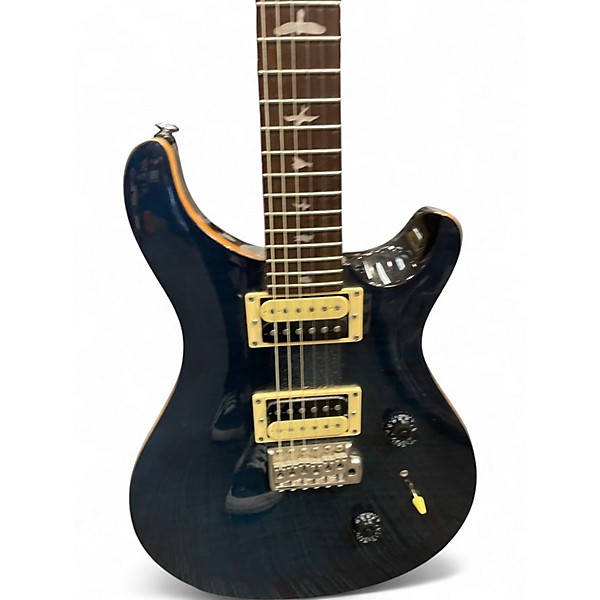 Used PRS SE Custom 24 Trans Blue Solid Body Electric Guitar