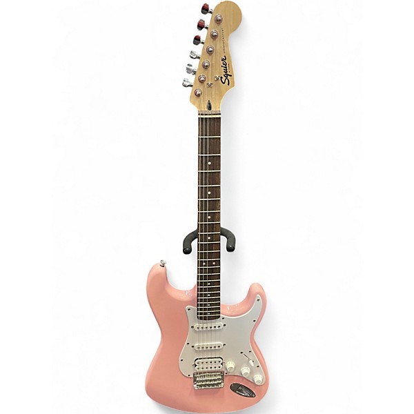 Used Squier Stratocaster II Pink Solid Body Electric Guitar