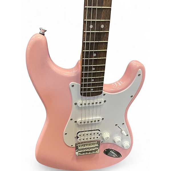 Used Squier Stratocaster II Pink Solid Body Electric Guitar
