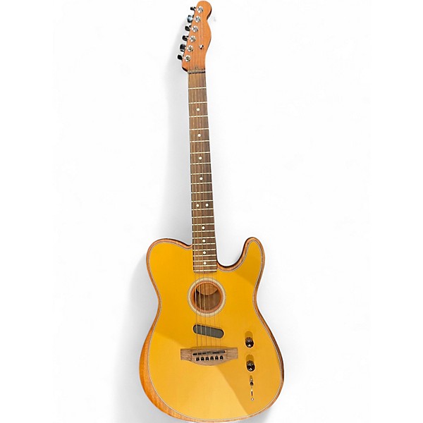Used Fender Acoustasonic Player Telecaster Butterscotch Blonde Acoustic Electric Guitar