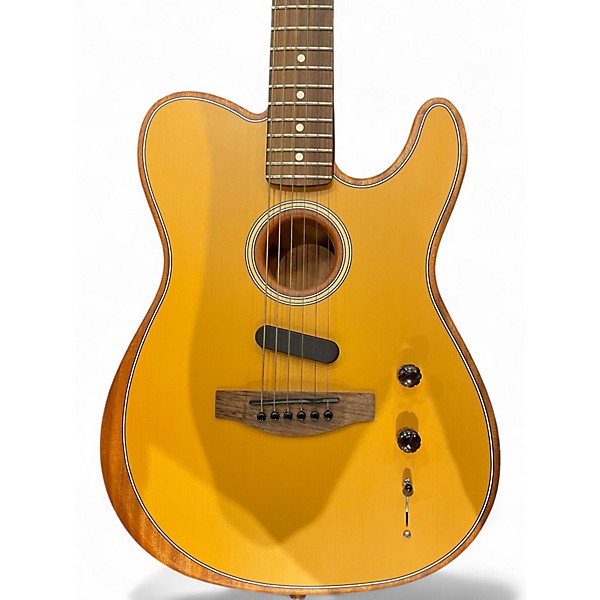 Used Fender Acoustasonic Player Telecaster Butterscotch Blonde Acoustic Electric Guitar