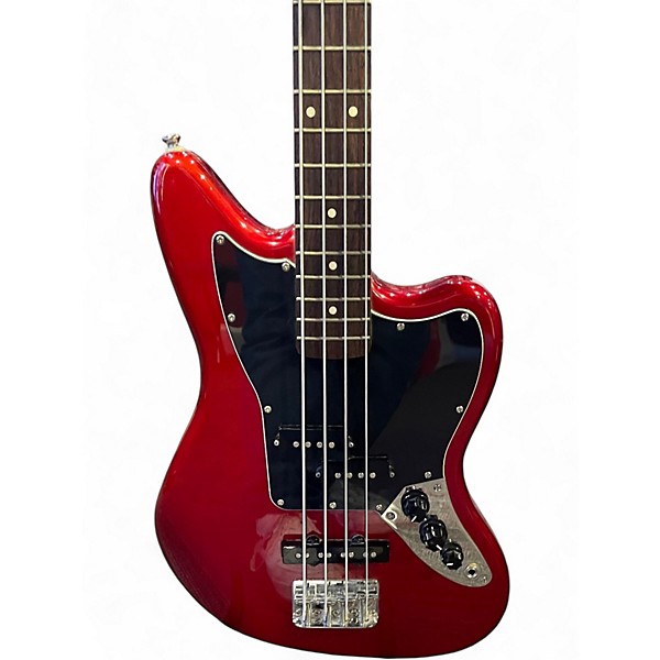 Used Squier Vintage Modified Jaguar Bass Special Candy Apple Red Electric Bass Guitar