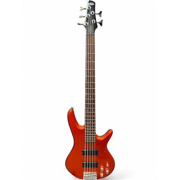 Used Ibanez GSR205 5 String Metallic Orange Electric Bass Guitar