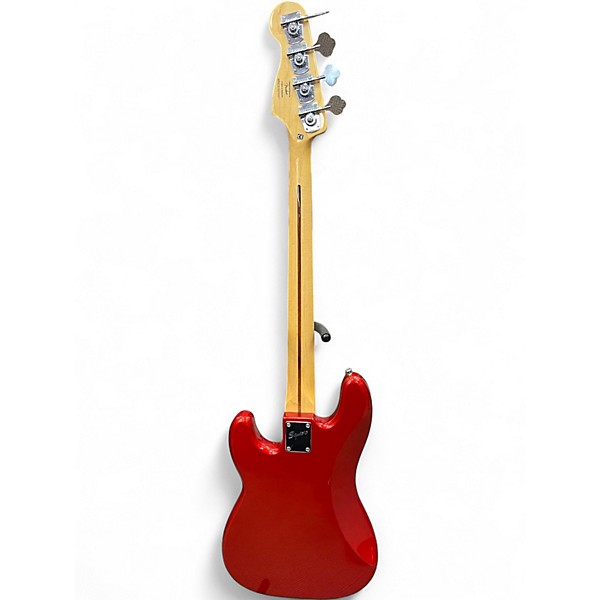 Used Squier Standard Series PJ Candy Apple Red Electric Bass Guitar