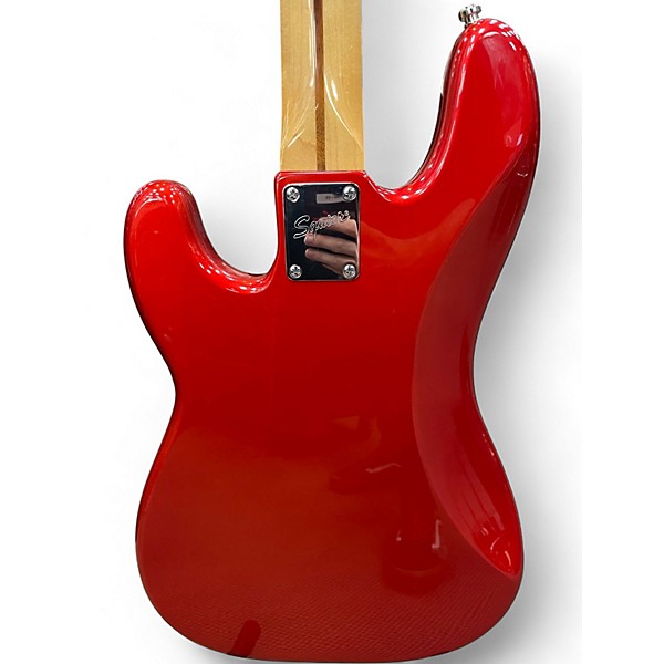 Used Squier Standard Series PJ Candy Apple Red Electric Bass Guitar