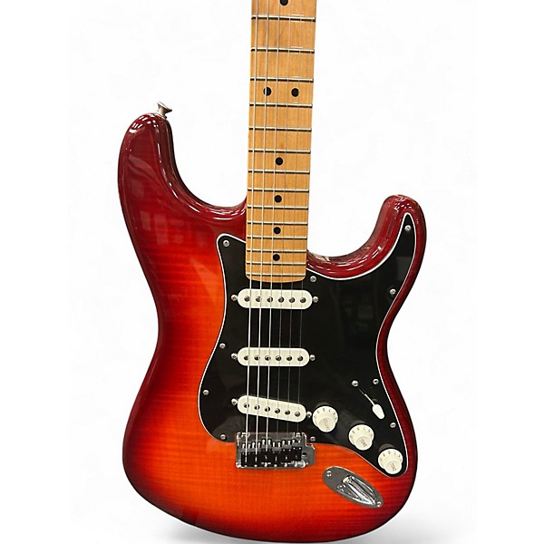 Used Fender Player Plus Stratocaster Candy Red Burst Solid Body Electric Guitar