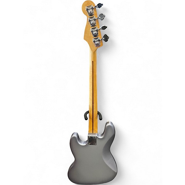 Used Fender Standard Jazz Bass Silver Electric Bass Guitar