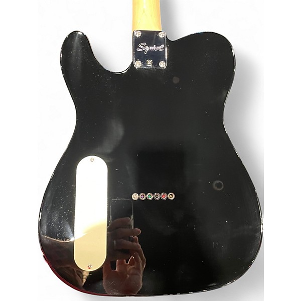 Used Squier Paranormal Baritone Cabronita Telecaster Black Solid Body Electric Guitar