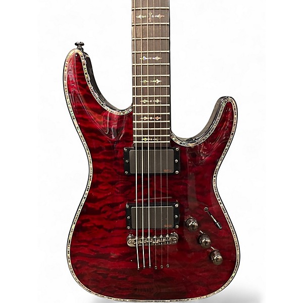 Used Schecter Guitar Research Hellraiser C1 Black Cherry Solid Body Electric Guitar
