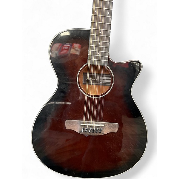 Used Ibanez AEG5012 Dark Violin Sunburst 12 String Acoustic Guitar