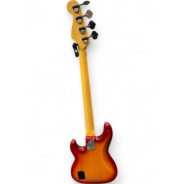 Used 2004 Fender American Deluxe Precision Bass Aged Cherry Burst Electric Bass Guitar