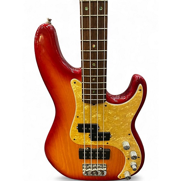 Used 2004 Fender American Deluxe Precision Bass Aged Cherry Burst Electric Bass Guitar