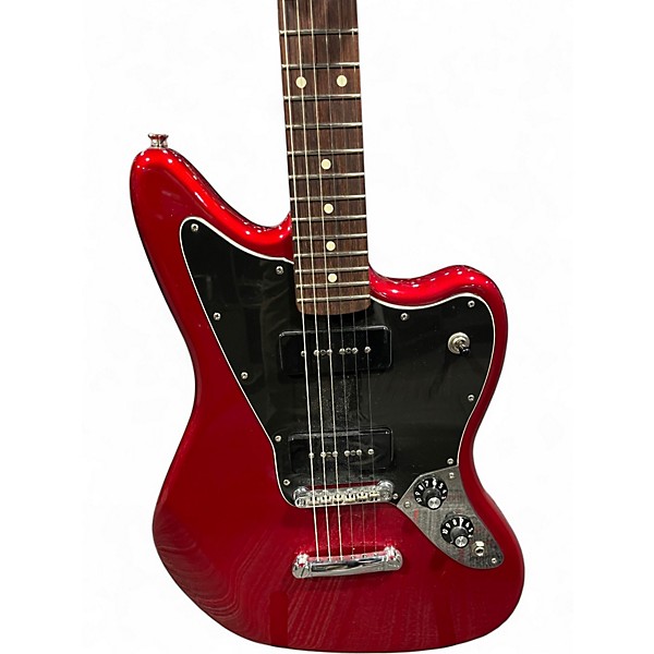 Used 2011 Fender Blacktop Jaguar P90 Chrome Red Metallic Solid Body Electric Guitar