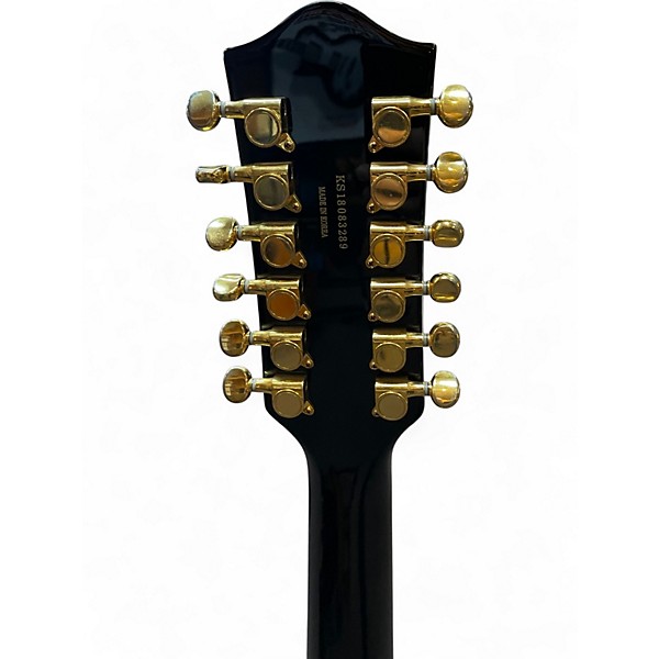 Used Gretsch Guitars G5422G-12 Black and Gold Hollow Body Electric Guitar