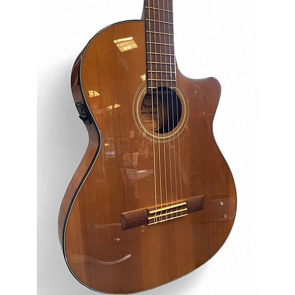Used Fender CN-140SCE Natural Classical Acoustic Electric Guitar