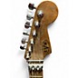 Used EVH Striped Series Frankie Red with Black and White Stripes Solid Body Electric Guitar