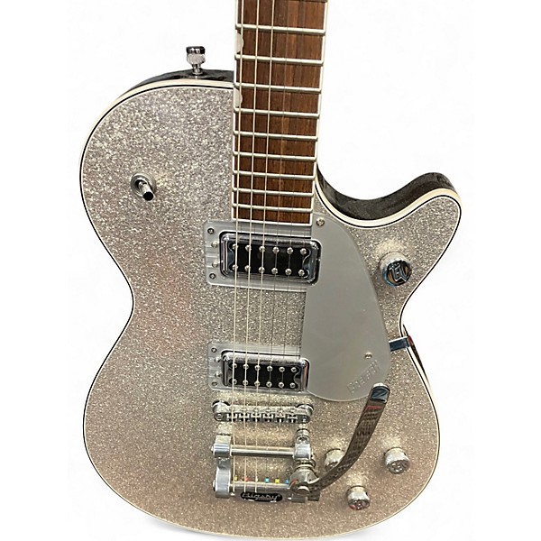 Used Gretsch Guitars G5230T Silver Sparkle Solid Body Electric Guitar