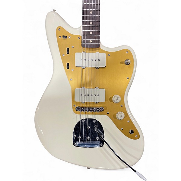 Used Squier J Mascis Jazzmaster Vintage White Solid Body Electric Guitar