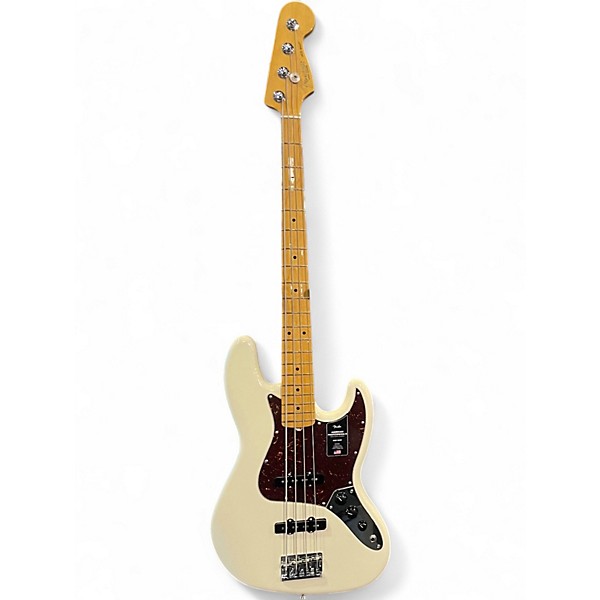 Used Fender American Professional II Jazz Bass Olympic White Electric Bass Guitar