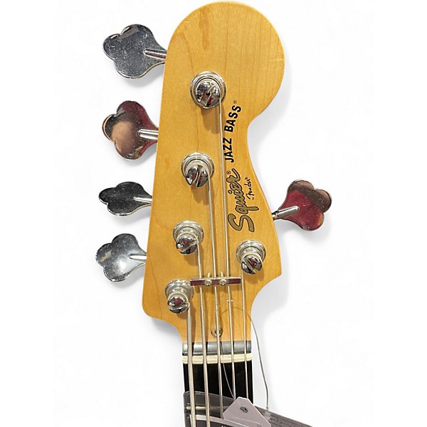 Used Squier Deluxe Jazz Bass Active V 5 String 2 Color Sunburst Electric Bass Guitar