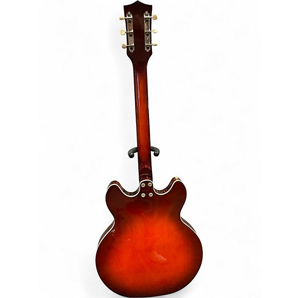 Vintage 1966 Harmony C72 2 Tone Sunburst Hollow Body Electric Guitar