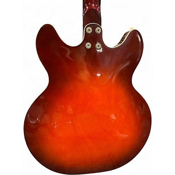 Vintage 1966 Harmony C72 2 Tone Sunburst Hollow Body Electric Guitar