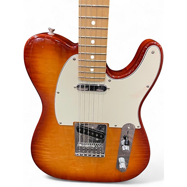 Used Fender Player Telecaster Plus Top Sienna Sunburst Solid Body Electric Guitar