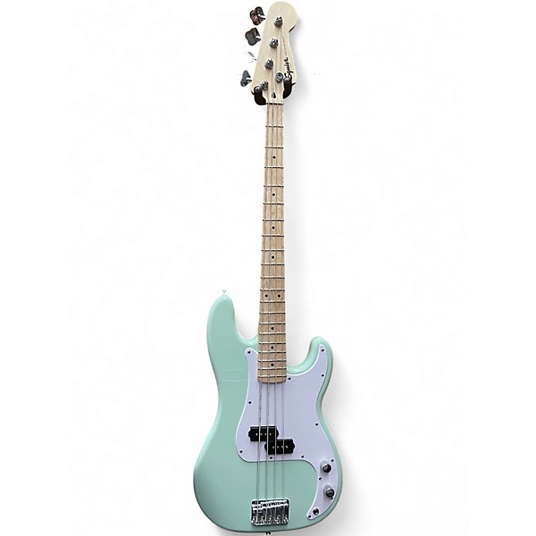 Used Squier Precision Bass Mint Green Electric Bass Guitar