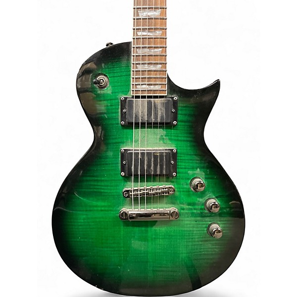 Used ESP LTD EC330FM Green Solid Body Electric Guitar