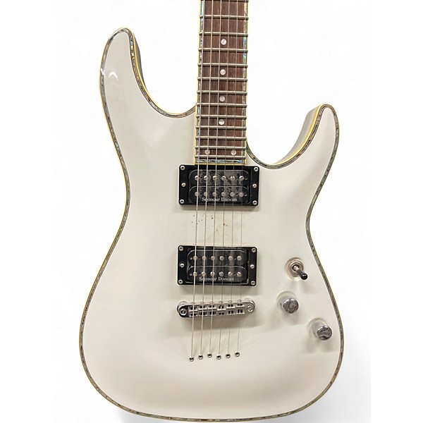 Used Schecter Guitar Research C1 ARTIST III White Solid Body Electric Guitar
