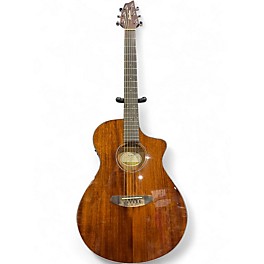 Used Breedlove Discovery Concert Cutaway Brown Acoustic Electric Guitar