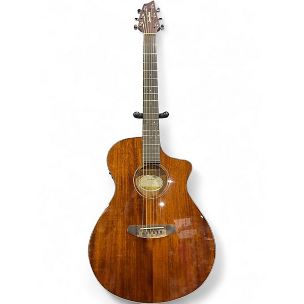 Used Breedlove Discovery Concert Cutaway Brown Acoustic Electric Guitar