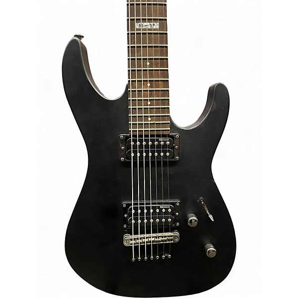 Used ESP LTD M17 7 String Black Solid Body Electric Guitar