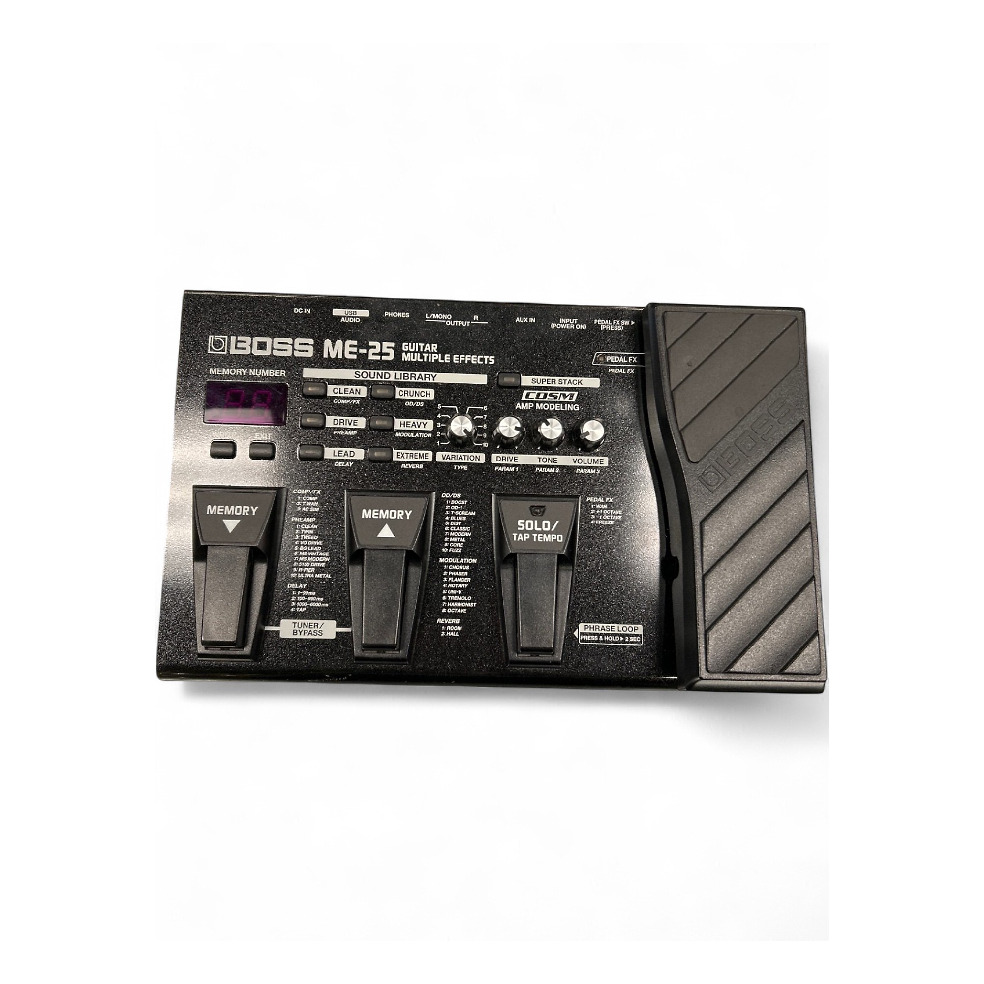 Used BOSS ME25 Guitar Multi Effect Processor | Guitar Center