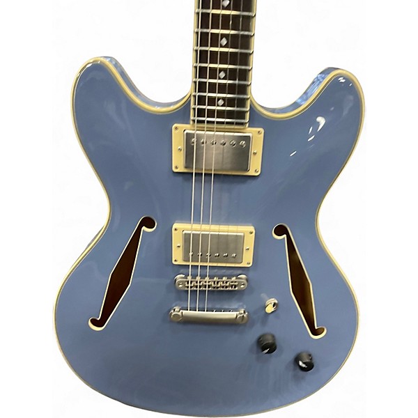 Used D'Angelico excel dc tour slate blue Hollow Body Electric Guitar
