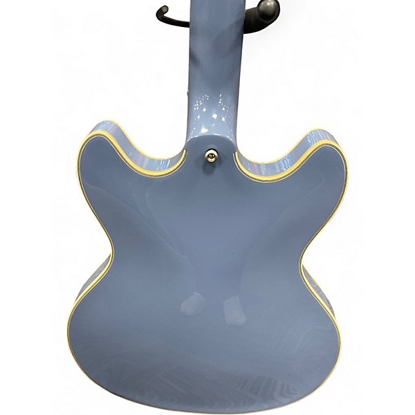 Used D'Angelico excel dc tour slate blue Hollow Body Electric Guitar