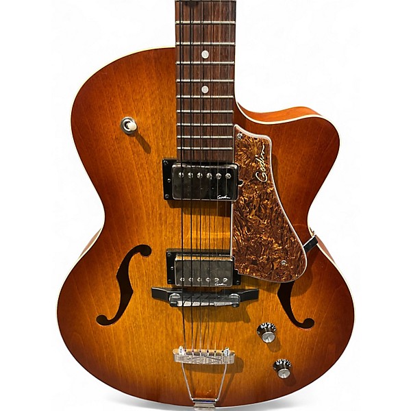 Used Godin 5th Avenue Kingpin II Walnut Hollow Body Electric Guitar