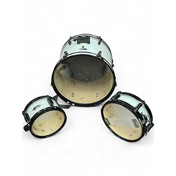 Used SPL 4 Piece 4PC MAPLE Classic White Drum Kit