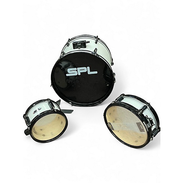Used SPL 4 Piece 4PC MAPLE Classic White Drum Kit