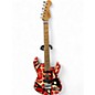 Used EVH Striped Series Frankie White Stripes Relic Solid Body Electric Guitar thumbnail