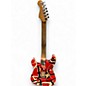 Used EVH Striped Series Frankie White Stripes Relic Solid Body Electric Guitar
