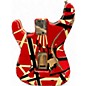 Used EVH Striped Series Frankie White Stripes Relic Solid Body Electric Guitar