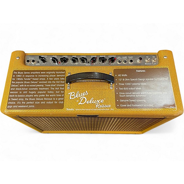 Used Fender Blues Deluxe Reissue 40W 1x12 Tweed Tube Guitar Combo Amp