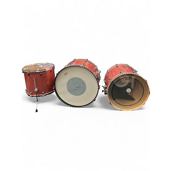 Used SJC Drums 5 Piece Custom pink sparkle Drum Kit