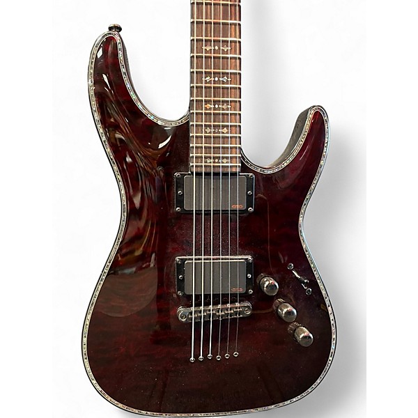 Used Schecter Guitar Research Hellraiser C1 Black Cherry Solid Body Electric Guitar