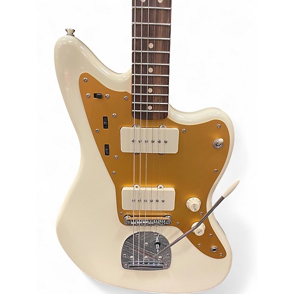 Used Squier J Mascis Jazzmaster Vintage White Solid Body Electric Guitar