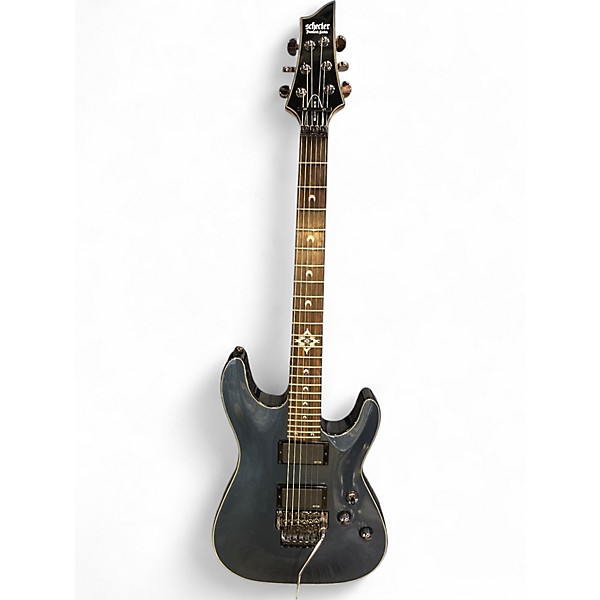 Used Schecter Guitar Research Hellraiser Deluxe Floyd Rose Blue Solid Body Electric Guitar