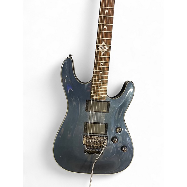 Used Schecter Guitar Research Hellraiser Deluxe Floyd Rose Blue Solid Body Electric Guitar