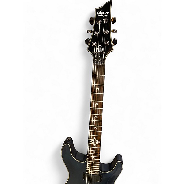 Used Schecter Guitar Research Hellraiser Deluxe Floyd Rose Blue Solid Body Electric Guitar