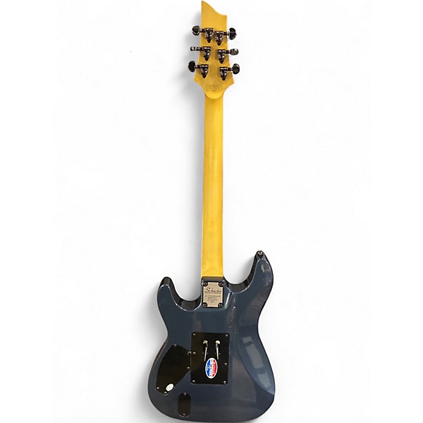 Used Schecter Guitar Research Hellraiser Deluxe Floyd Rose Blue Solid Body Electric Guitar